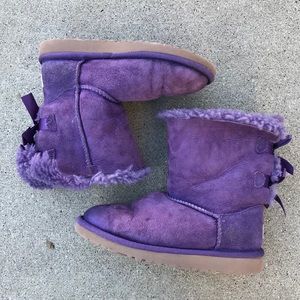 Kids Purple Bailey Bow Boots